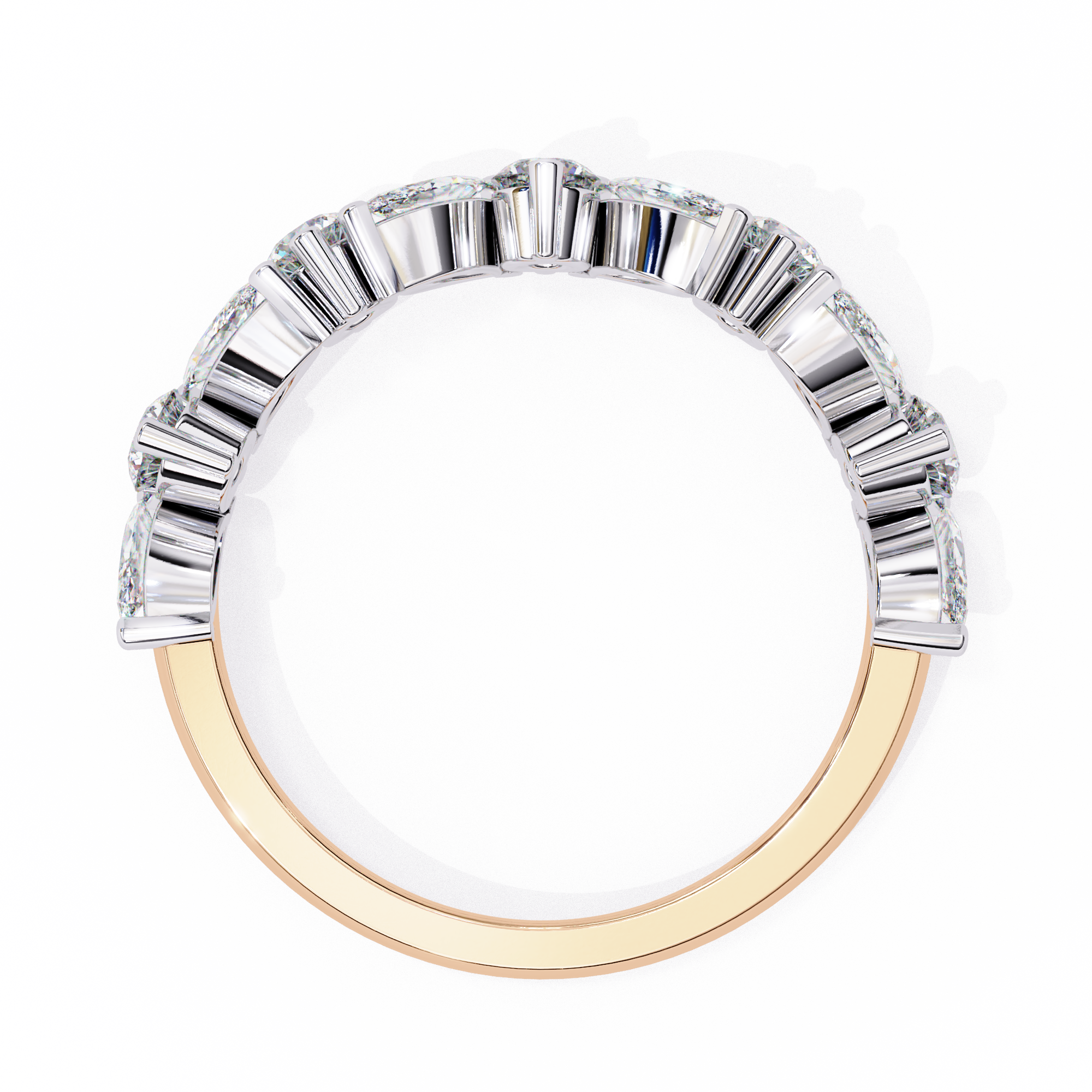 Solitairekart 0.9ct Natural Diamond Marquise Majesty Band - HI Color, VS-SI Clarity